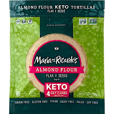 Almond Flour Keto Tortilla - Flax and Seeds